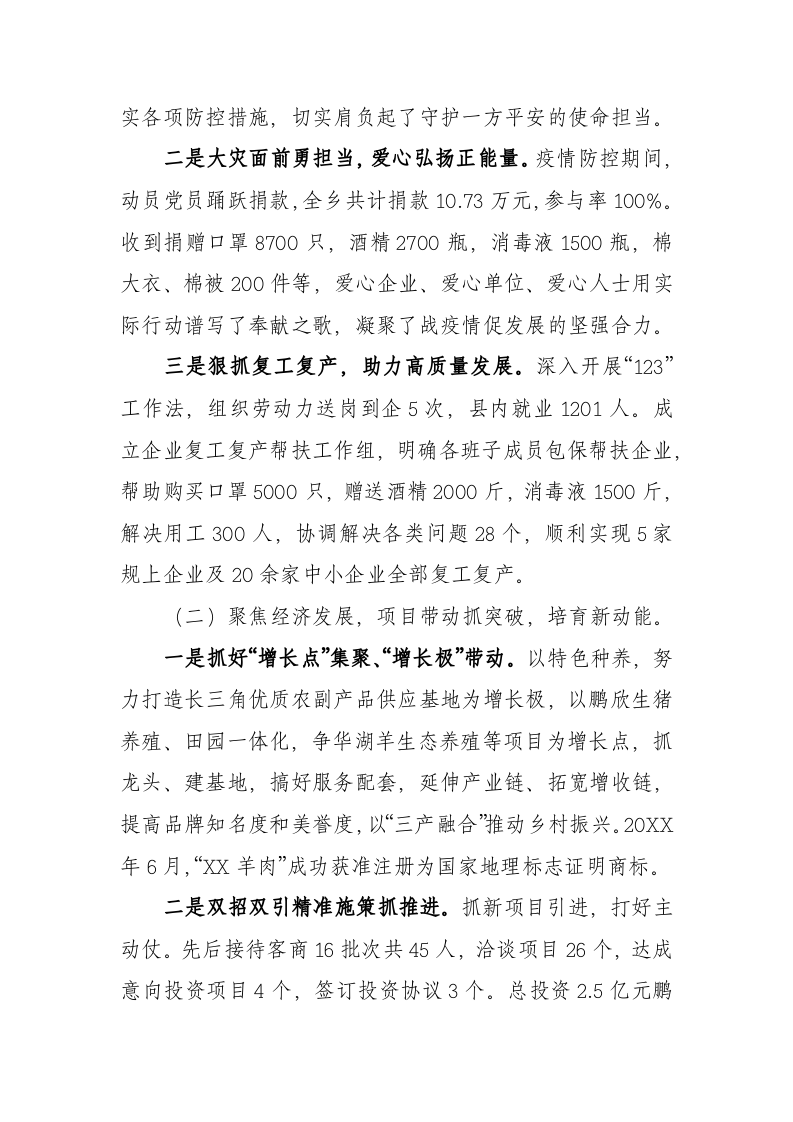 20XX年XX乡政府工作报（4355字） 第2页